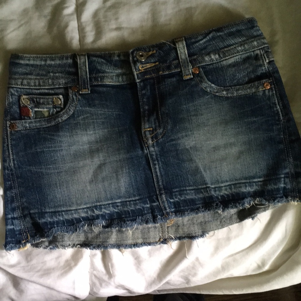 Miss me denim camo skirt